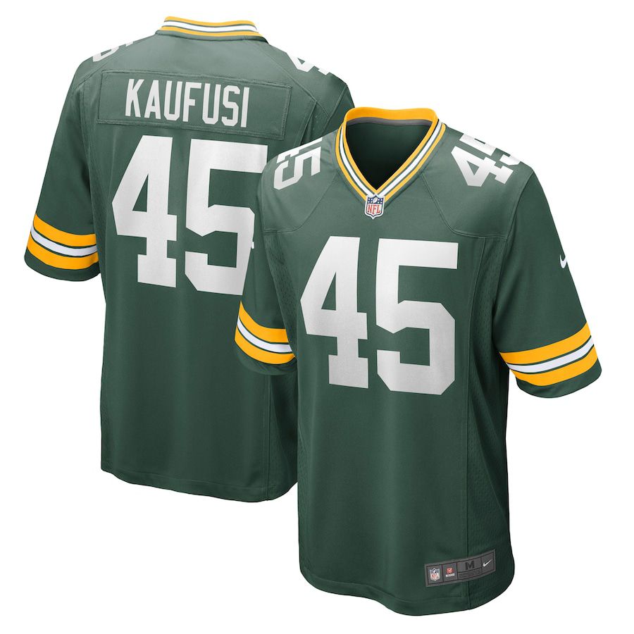 Men Green Bay Packers #45 Bronson Kaufusi Nike Green Game NFL Jersey->green bay packers->NFL Jersey